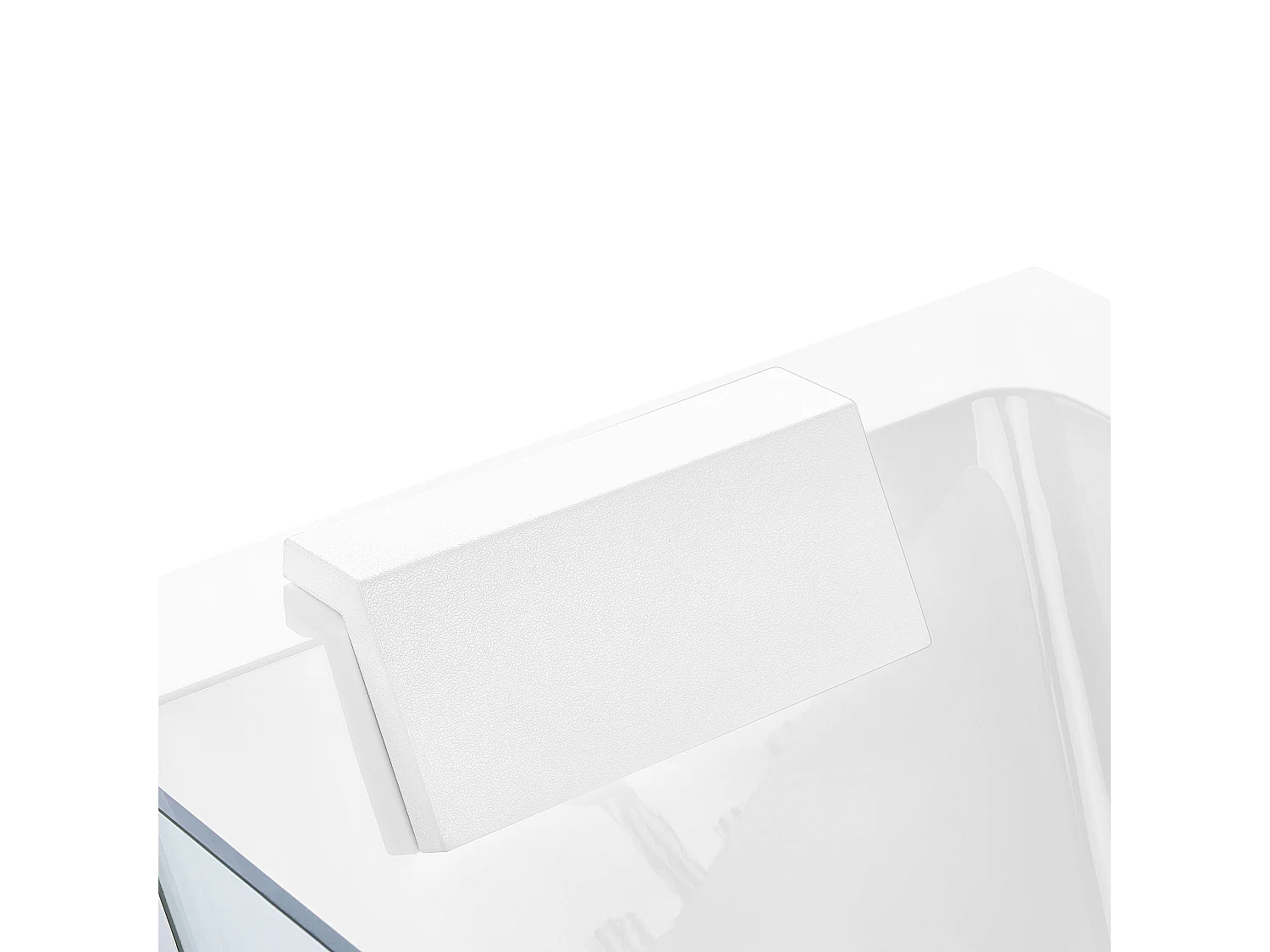 Hoek bubbelbad met LED PUQUIO Linkerzijde 170 x 80 cm Wit