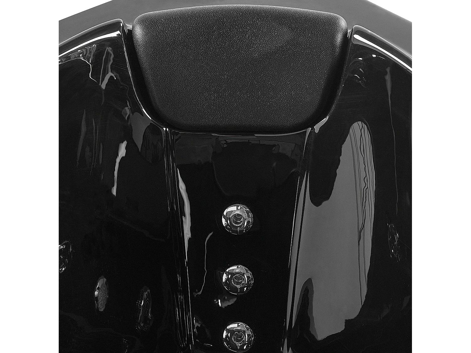 Banheira de hidromassagem de canto com LED TOCOA 2050 x 1460 mm Preto