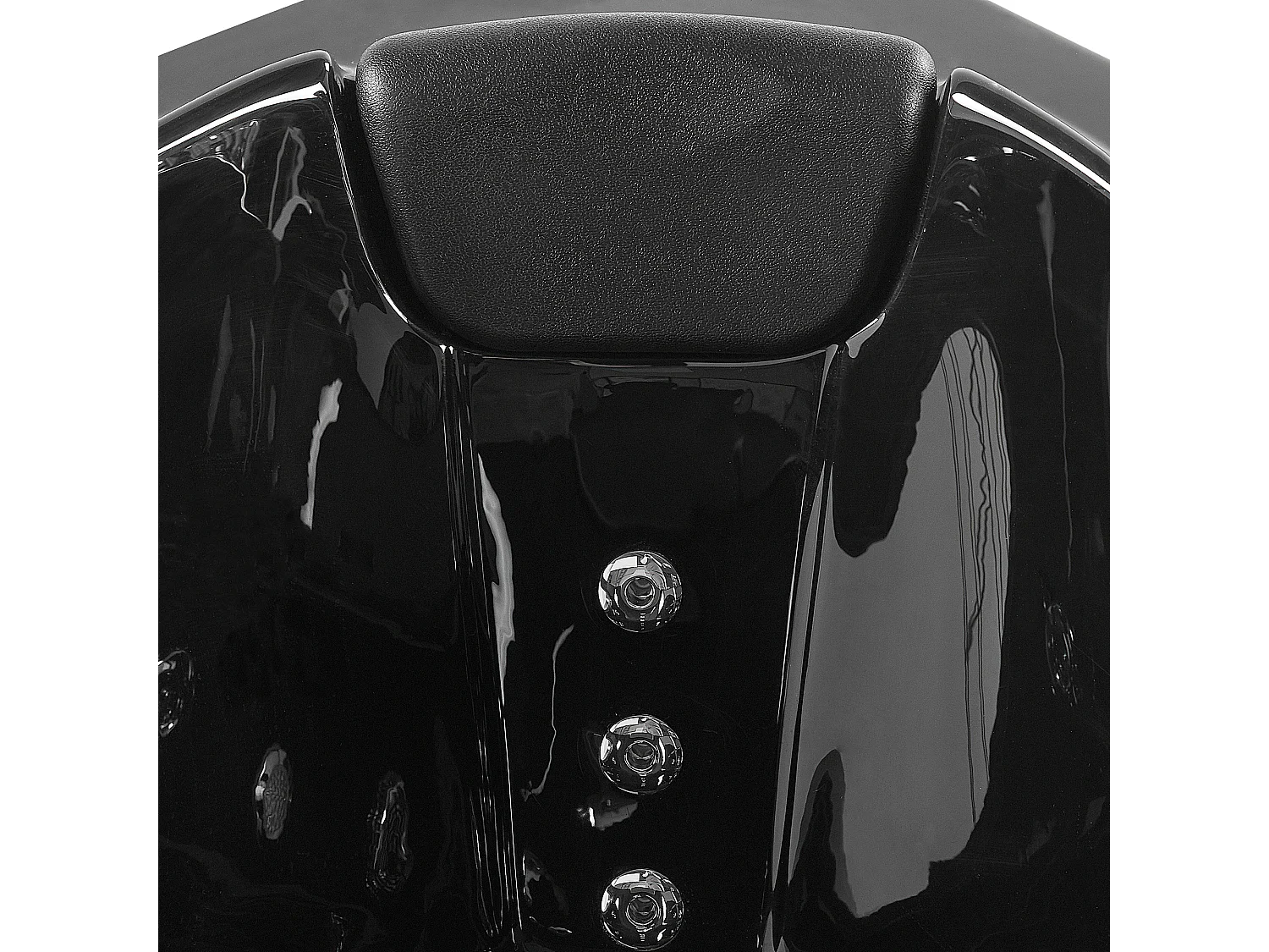 Whirlwanne Eckbadewanne Spa schwarz große Doppelwanne Massage LED 205 cm Tocoa