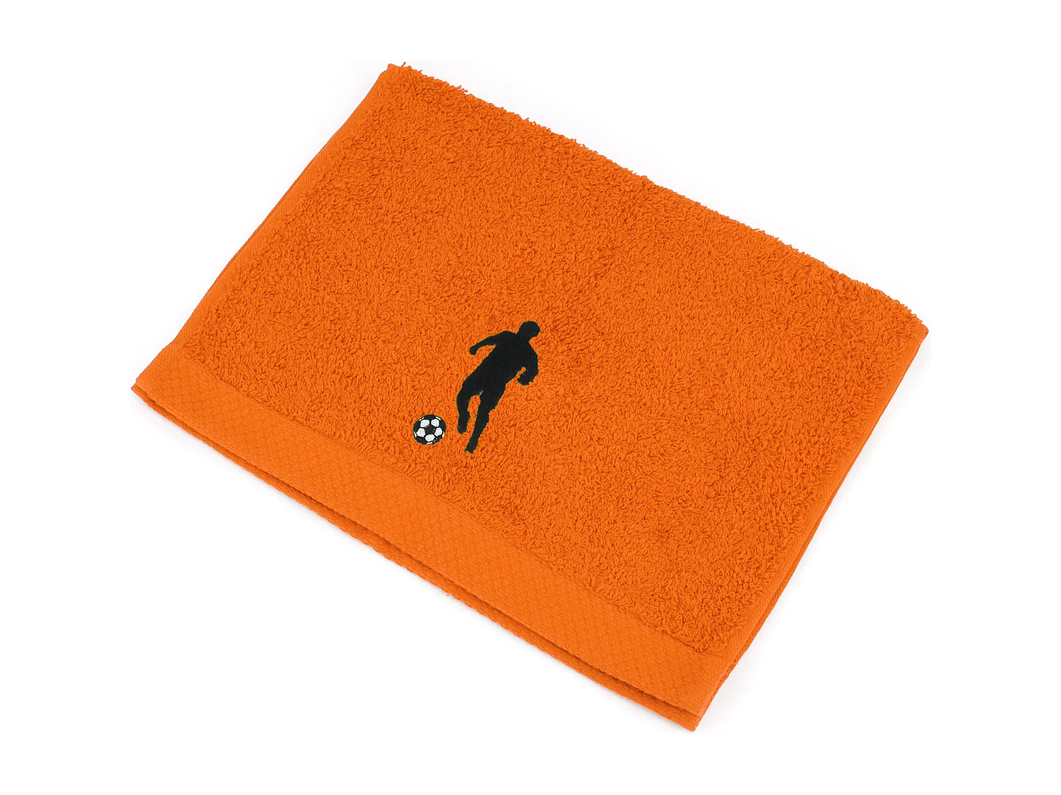 Parure de bain 8 pièces coton 550 g/m2 PURE FOOTBALL Orange Butane