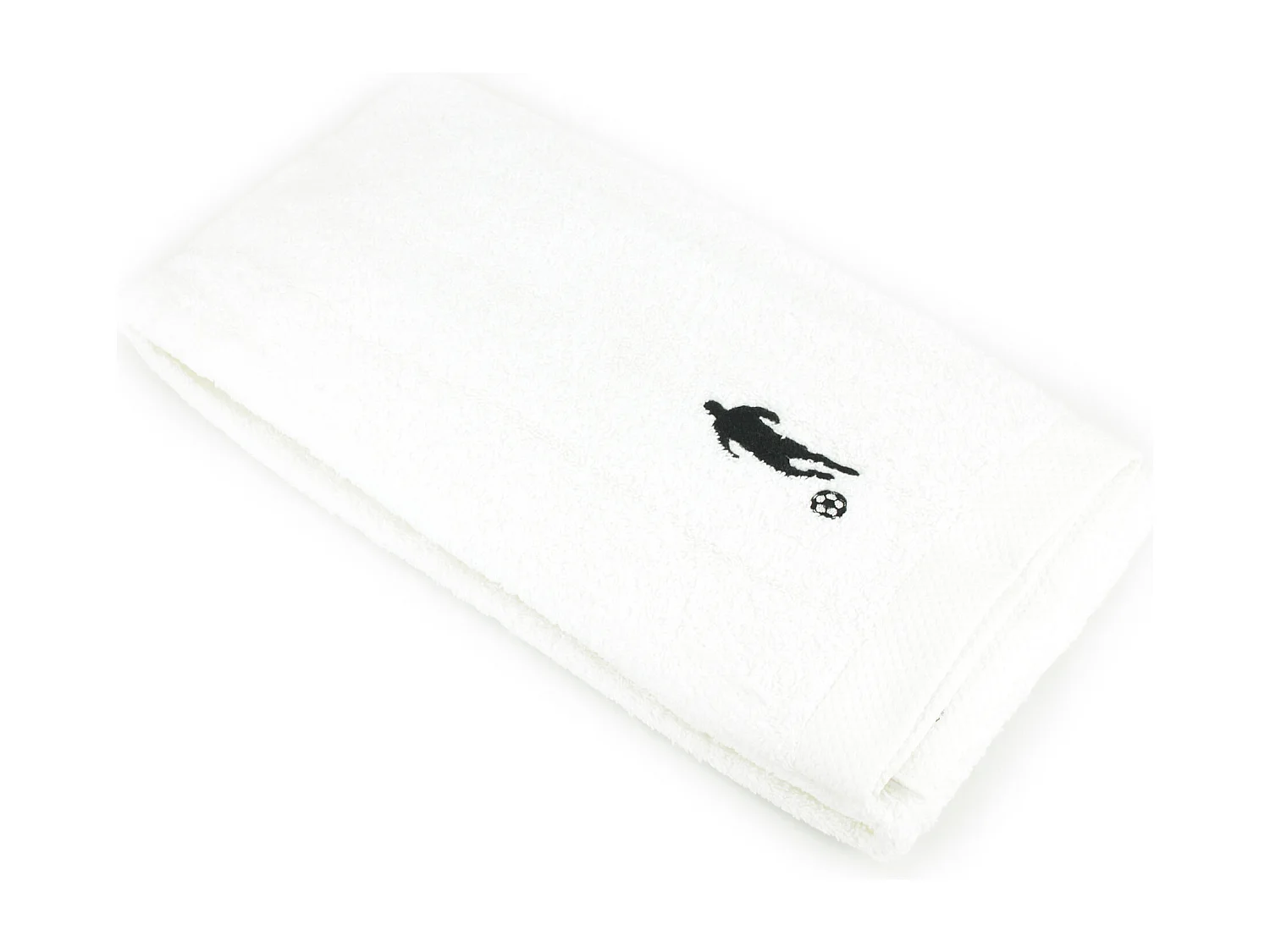 Parure de bain 8 pièces coton 550 g/m2 PURE FOOTBALL Blanc