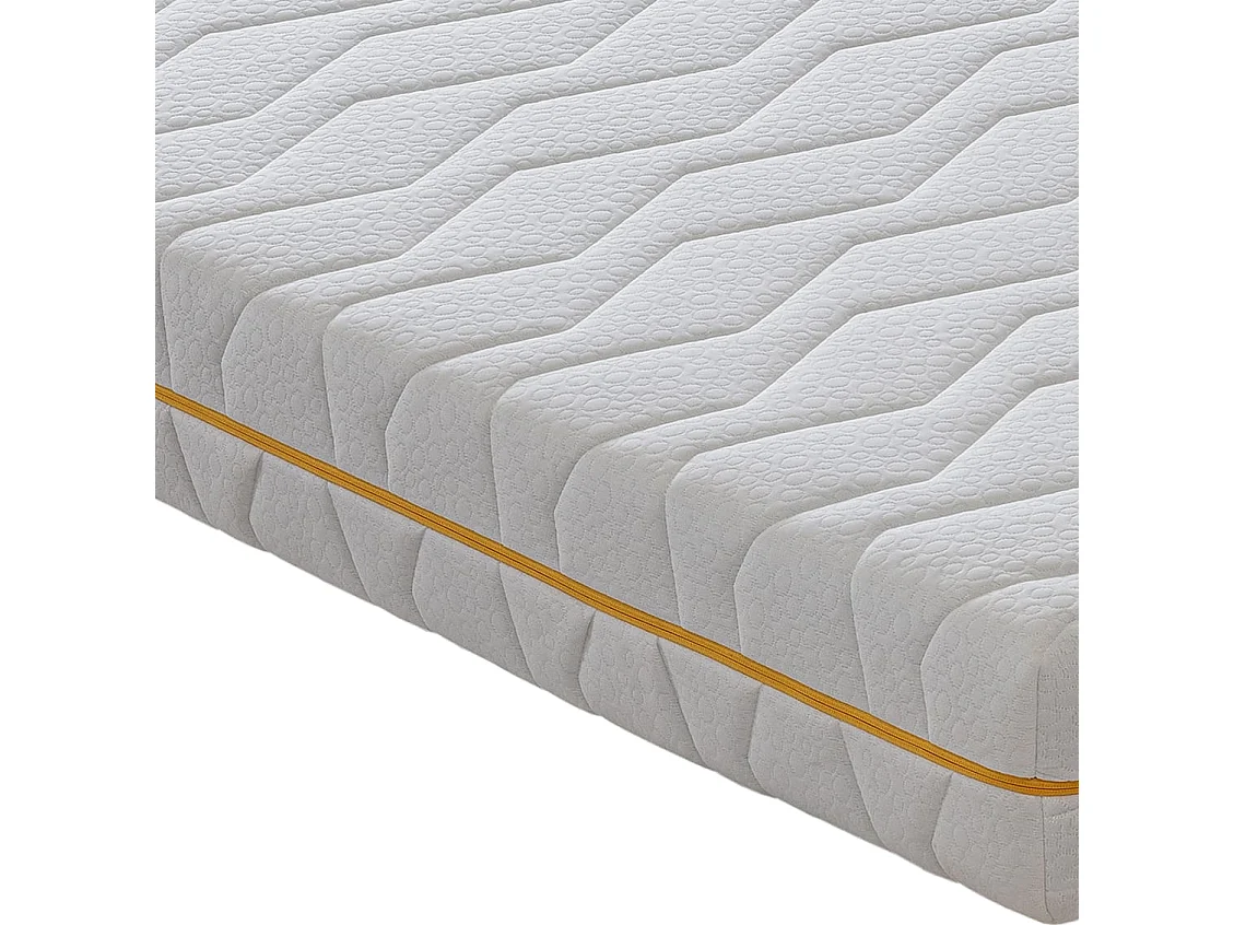 Matelas Mousse HR 150x200 cm - NIZZA - Épaisseur 20 cm - Fermeté H4 - Indéformable - Réversible - Housse Amovible