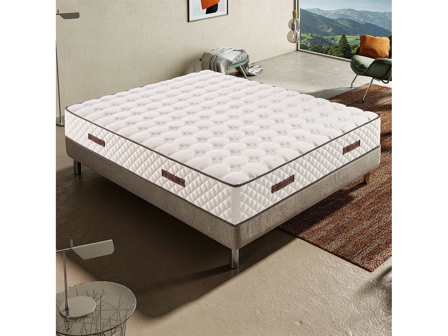 Matelas Mousse HR 100x190 cm Accueil mémoire de forme - Epaisseur 30 cm - niveau de fermeté H4 - NUIT