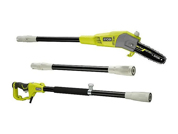 Elektryczny sekator na wysięgniku RYOBI RPP755E 750W z prowadnicą 25 cm i rurą przedłużającą 90 cm