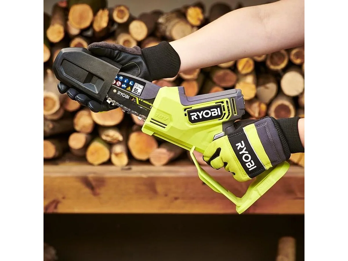 Ręczna Nożyce do Żywopłotu Ryobi 18V Brushless z prowadnicą 10 cm, akumulator Lithium+ 2,0 Ah i ładowarką 1,5 A
