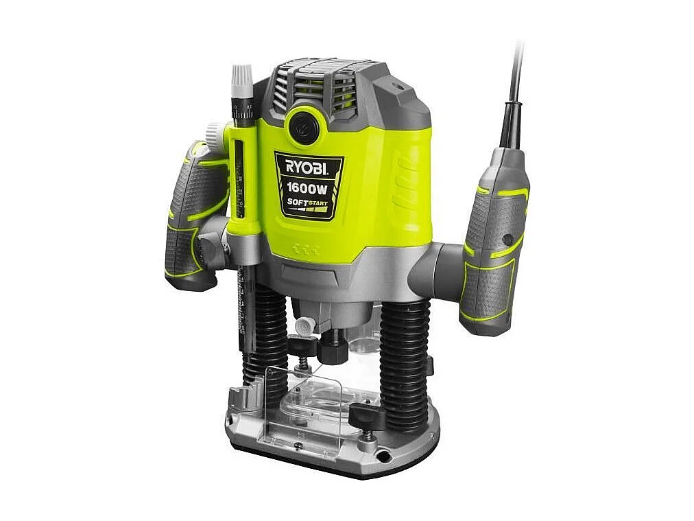 RYOBI RRT1600-K 1600W Tauchsäge mit Drehzahlregelung, SoftStart, 5 Fräser und Koffer