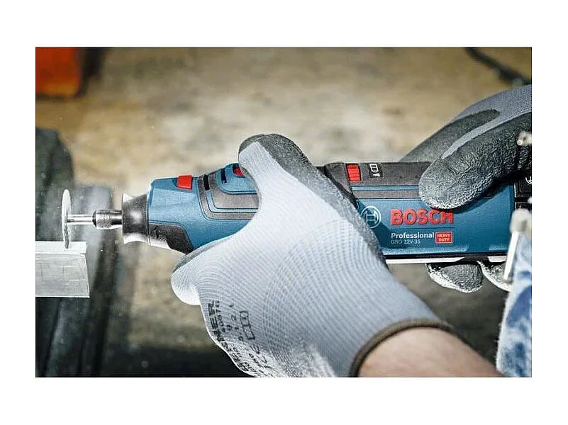 Herramienta rotativa multifunción Bosch GRO 12V-35 inalámbrica, 2x2,0Ah, 35.000 rpm, L-Boxx, LED integrada