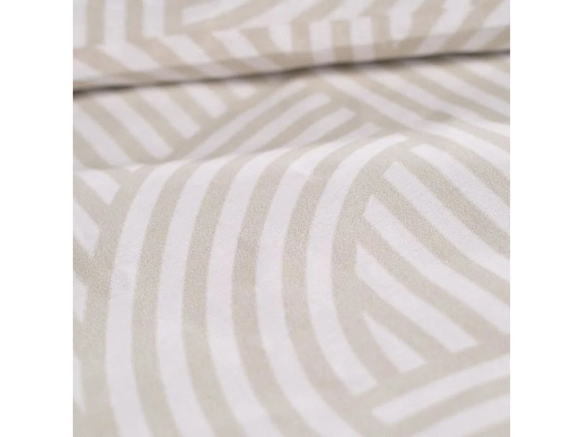 Pościel dla 2 osób TODAY Sunshine 240x260 cm 100% bawełna perkal 57 nitek, geometryczny beżowy wzór