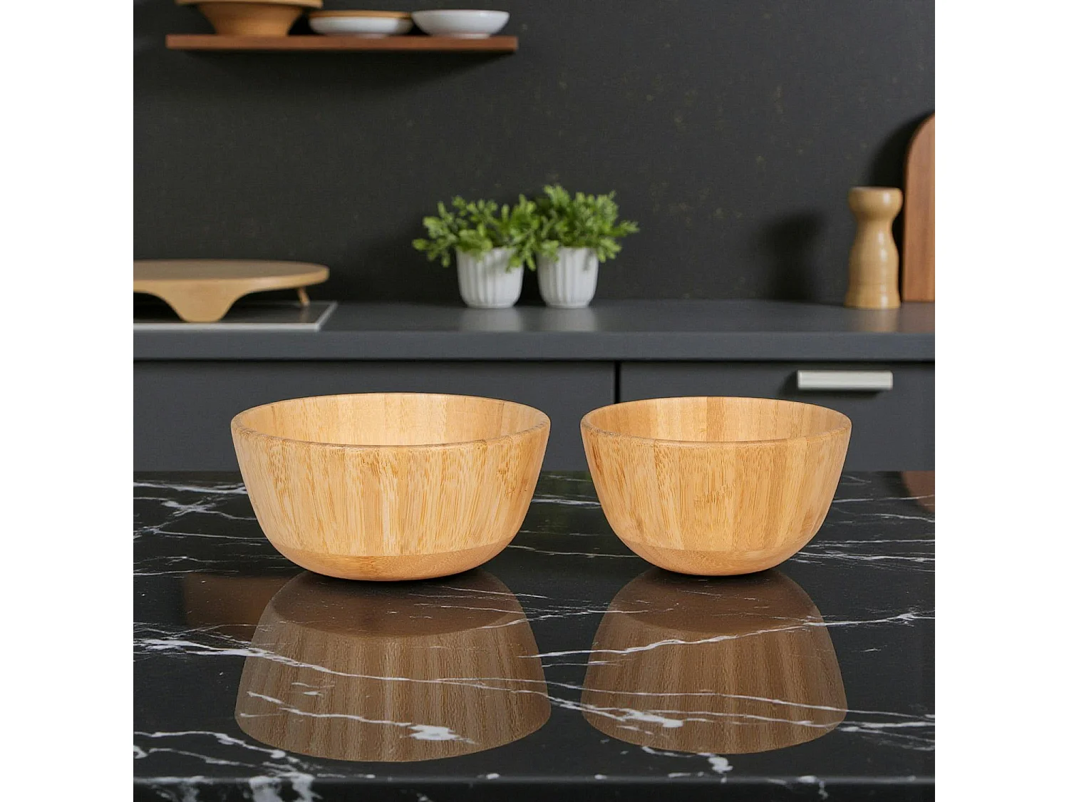 Bol apéro en bambou (lot de 2)