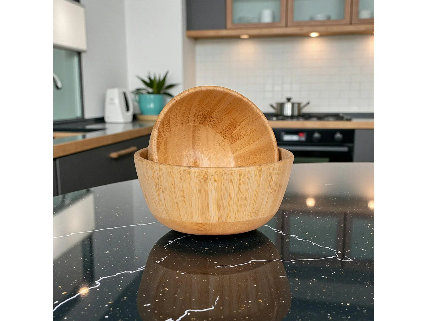 Bol apéro en bambou (lot de 2)