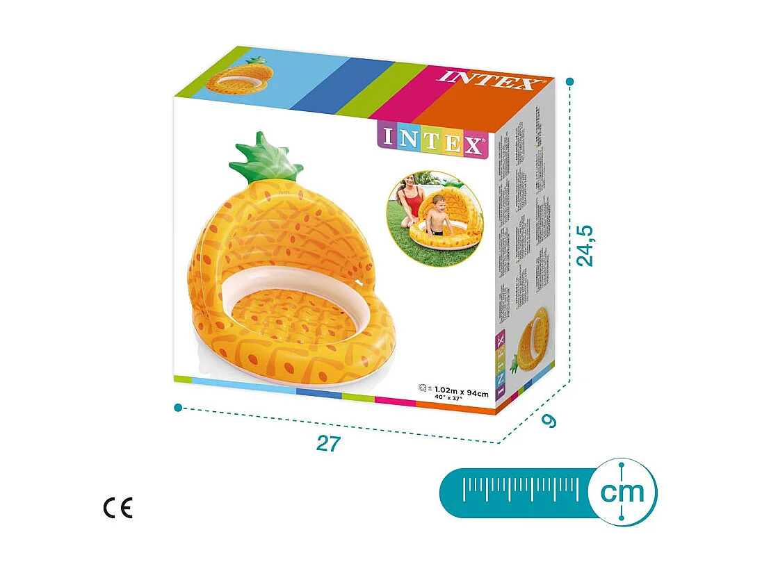 Pataugette Enfant Gonflable "Ananas" 99cm Jaune