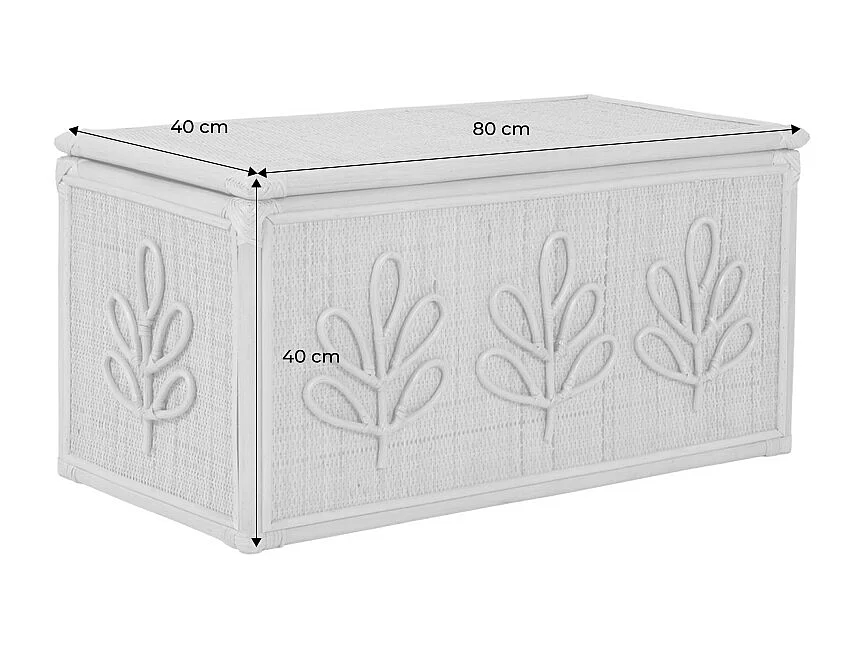 Baúl de juguetes infantil bohemio de ratán rotin naturel