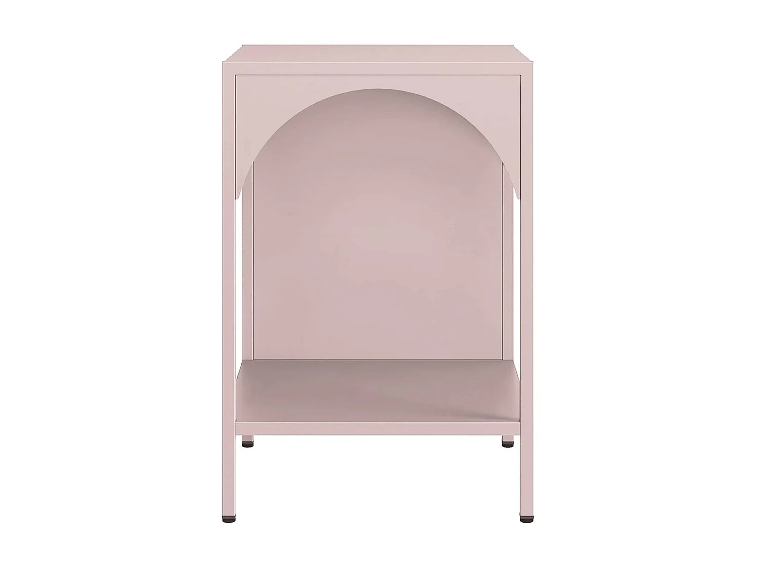 Table de chevet. table d'appoint en acier rose