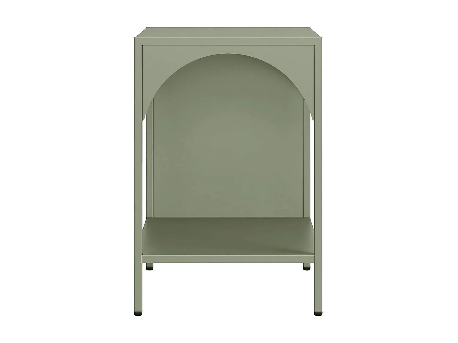 Mesita de noche de estilo industrial verde claro