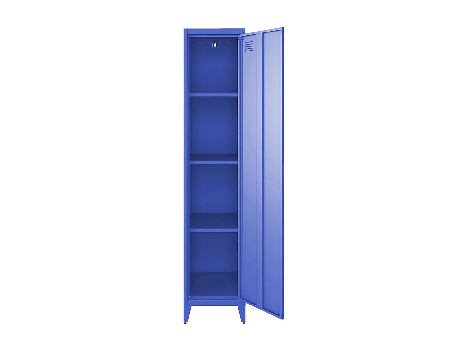 Armario dormitorio industrial con 4 almacenamientos, set de 3 azul