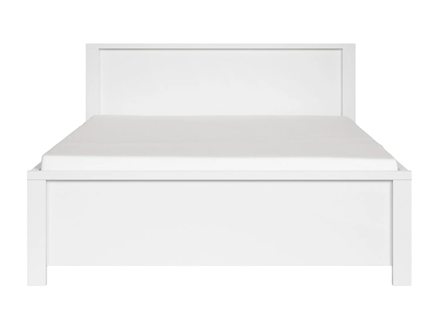 Lit adulte 160x200 coloris Blanc/Blanc Mat - Longueur 208 x Largeur 168 x Hauteur 50-100 cm