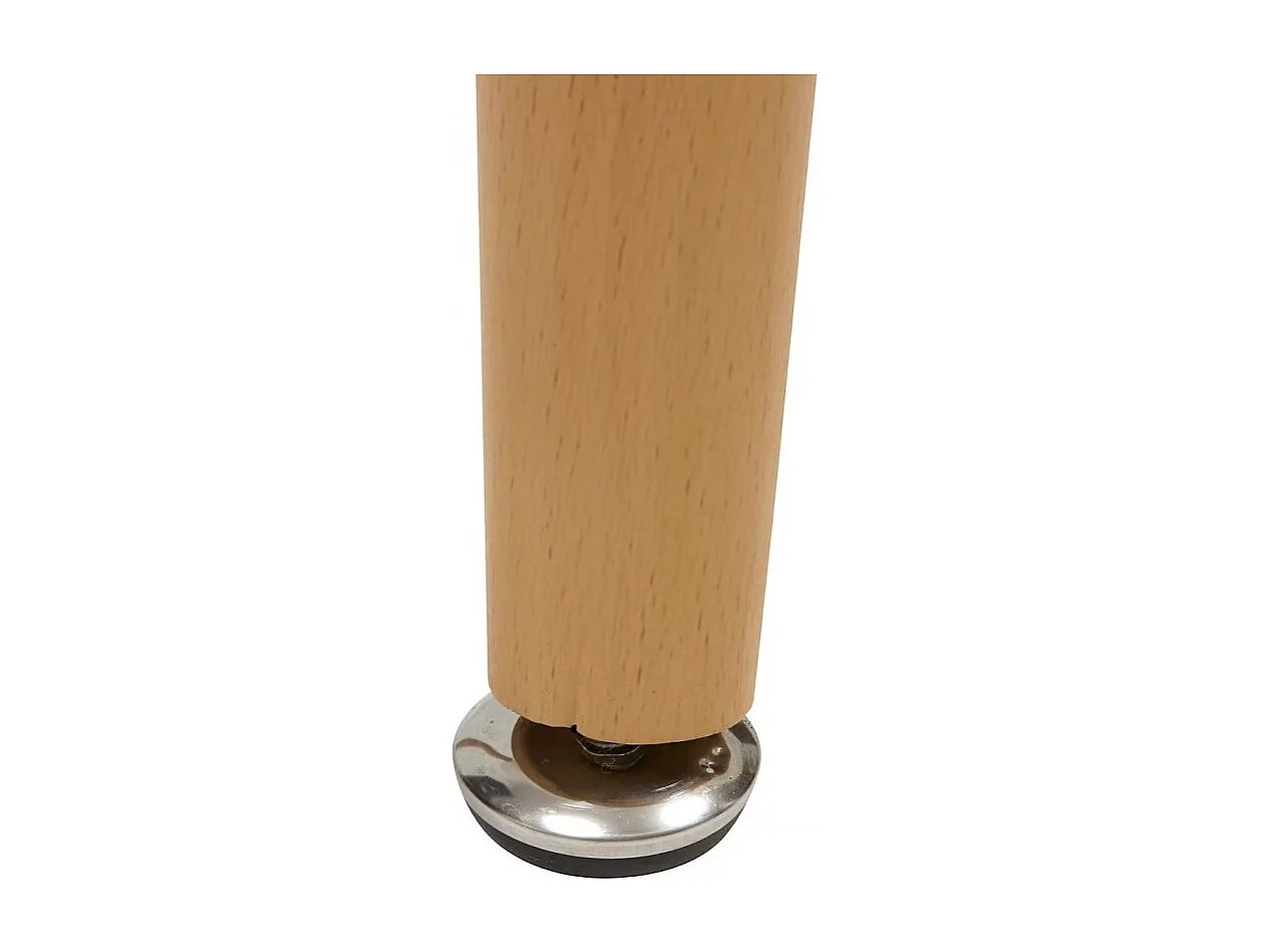 Table à manger rectangulaire scandinave avec plateau blanc et pieds effet bois - Longueur 150 x Profondeur 80 x Hauteur 74,5 cm