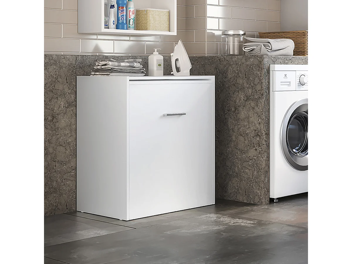 Table d'appoint rétractable avec rangement coloris blanc - Longueur 149 x Hauteur 76 x Profondeur 63 cm