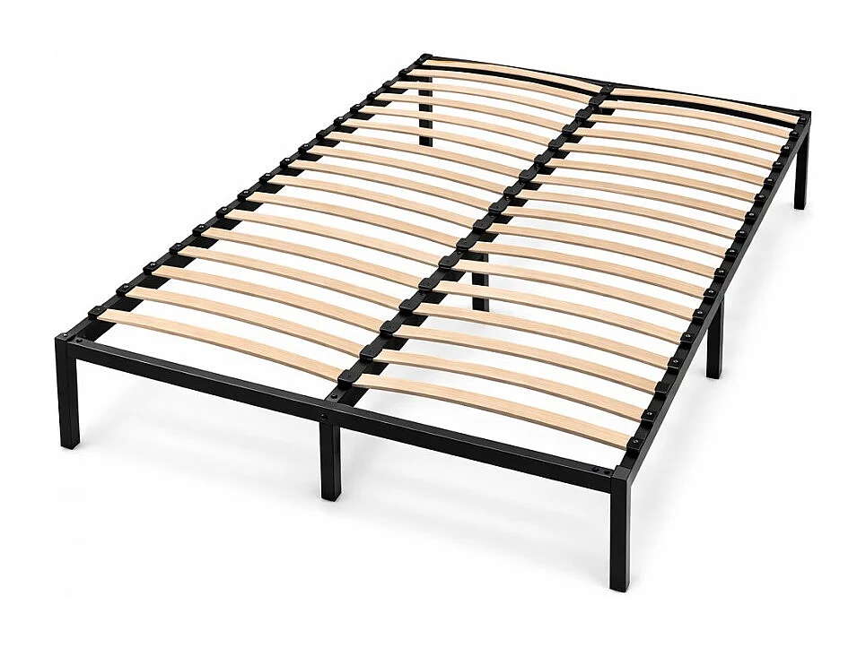 Sommier à Lattes 140x190 cm Métal Renforcé - Livré en Kit