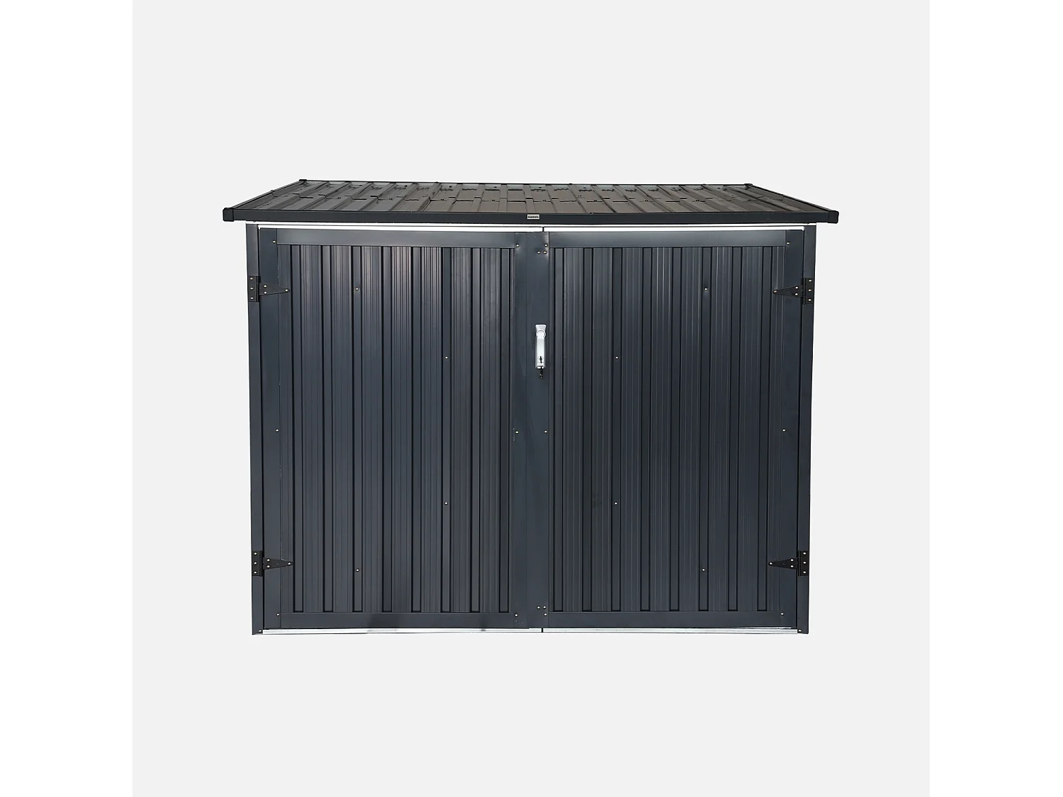 Abri à vélo. rangement 4 vélos. gris en acier galvanisé. L 203 x P 198 x H 157 cm