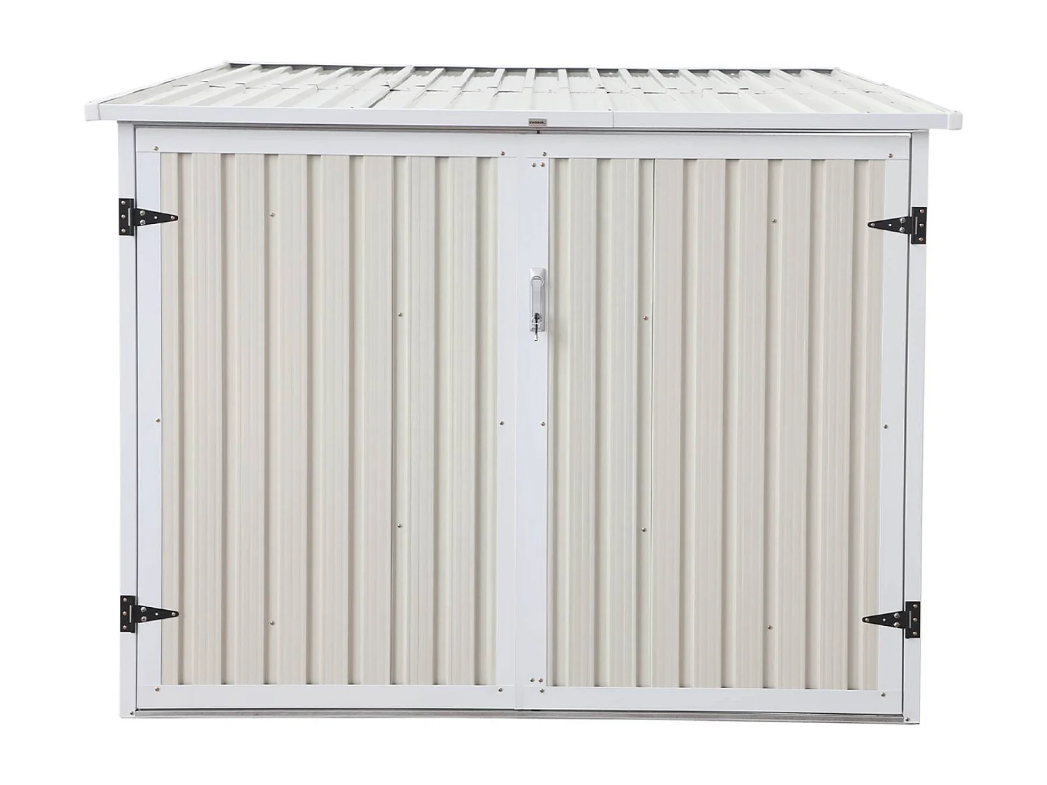 Abri à vélo. rangement 4 vélos. beige en acier galvanisé. L 203 x P 198 x H 157 cm