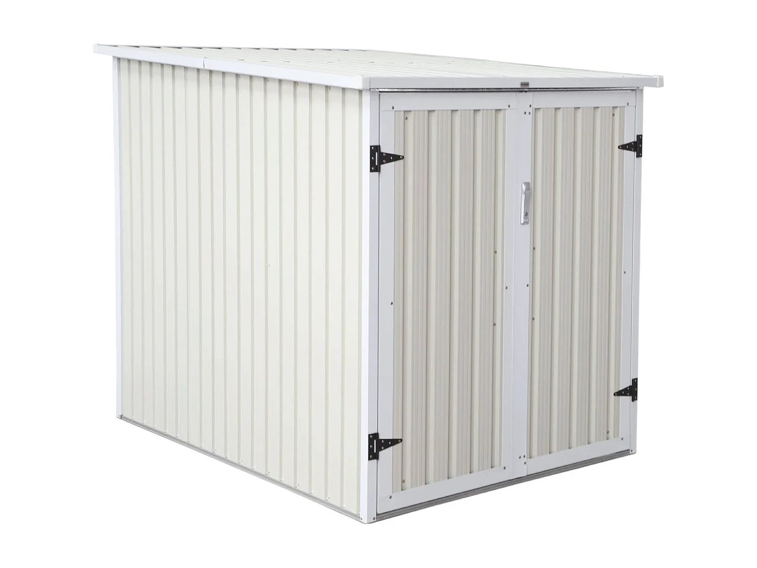 Abri à vélo. rangement 2 vélos. beige en acier galvanisé. L 142 x P 198 x H 157 cm