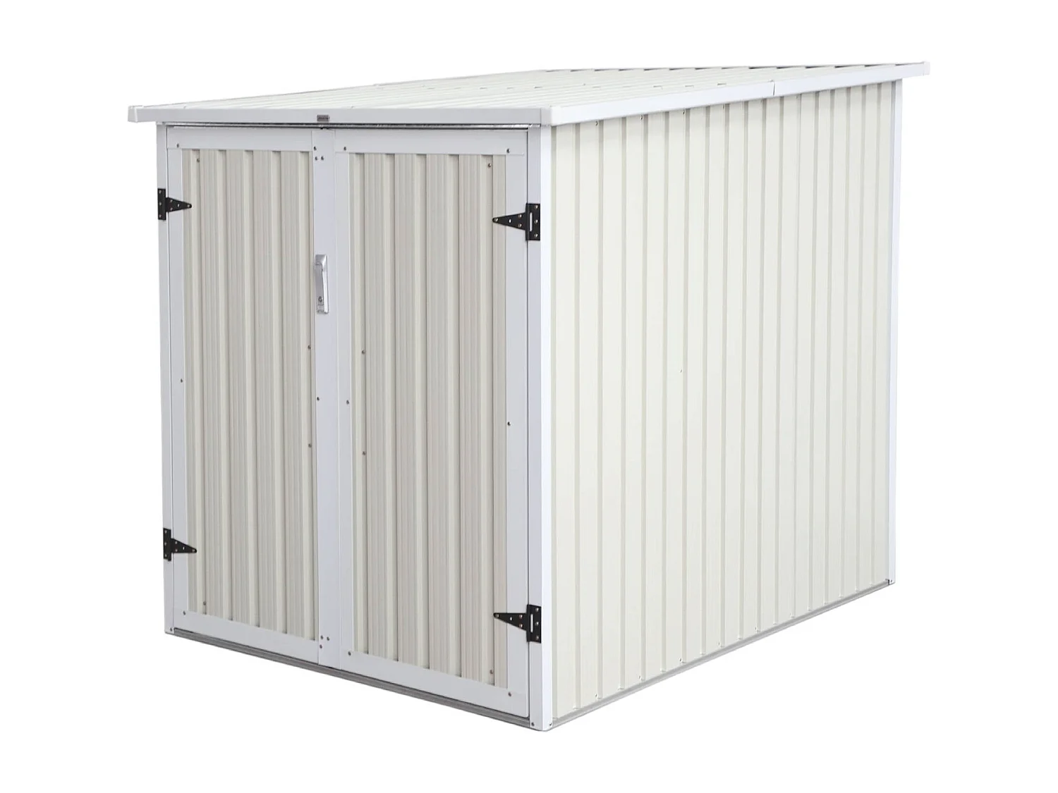 Abri à vélo. rangement 2 vélos. beige en acier galvanisé. L 142 x P 198 x H 157 cm