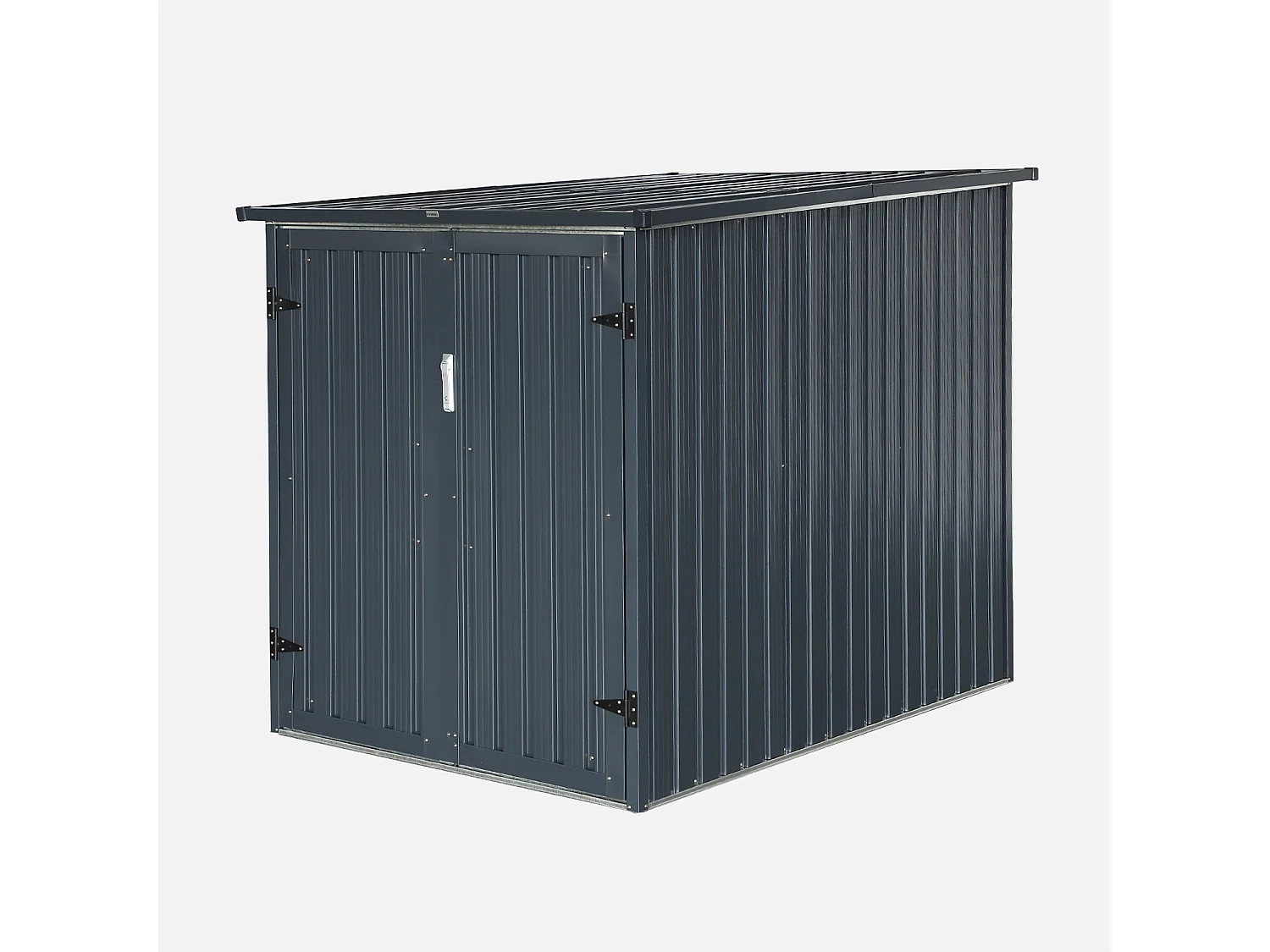 Abri à vélo. rangement 2 vélos. gris en acier galvanisé. L 142 x P 198 x H 157 cm