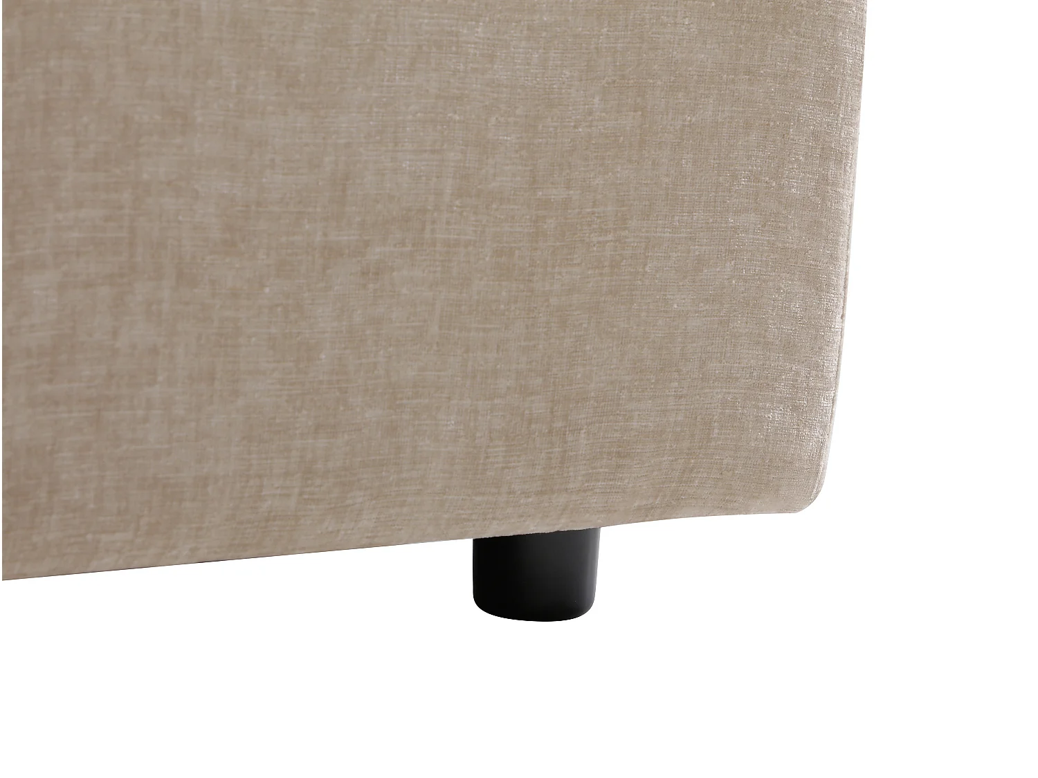 Canapé d'angle convertible et réversible avec coffre en tissu texturé beige NALOCI