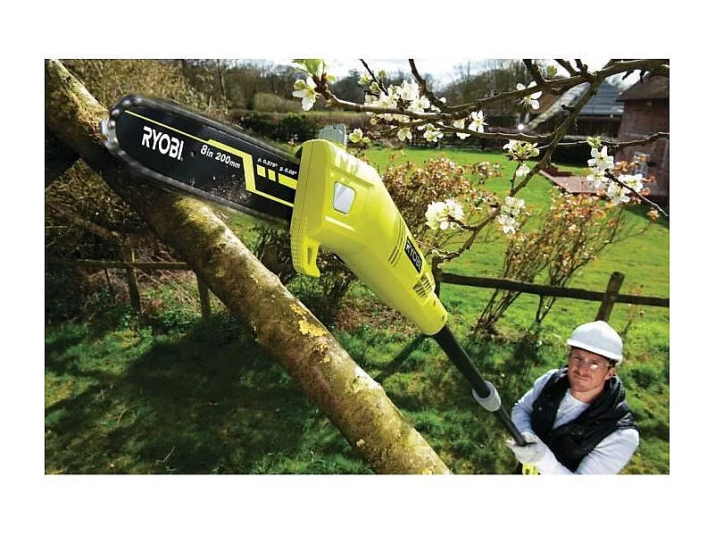 Élagueur électrique sur perche RYOBI RPP750S 750W guide 20 cm incliné 15° vert