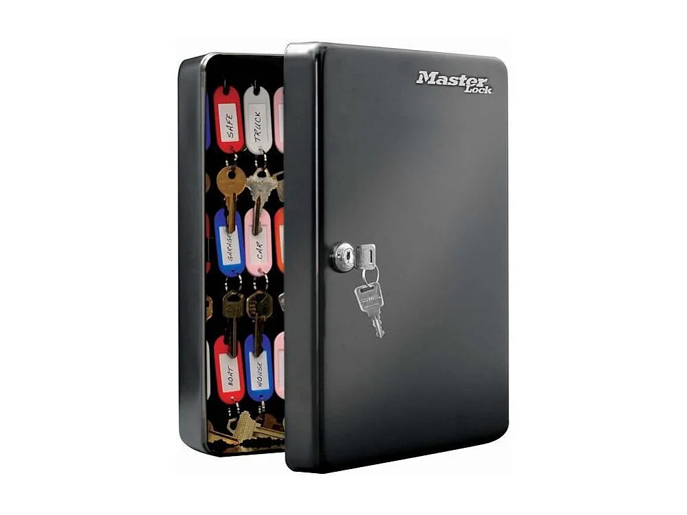 MASTER LOCK KB-50ML Armoire à clés murale 50 clés, acier, serrure à clé, noir mat