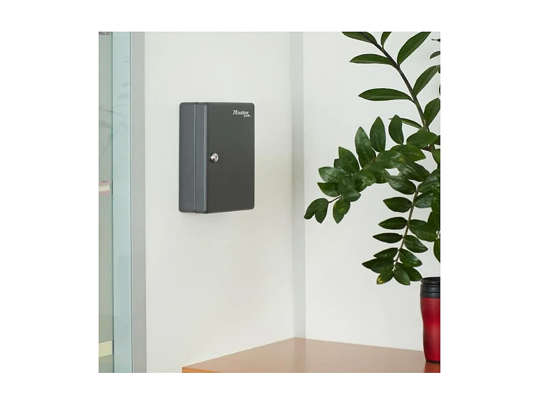 MASTER LOCK KB-50ML Armoire à clés murale 50 clés, acier, serrure à clé, noir mat