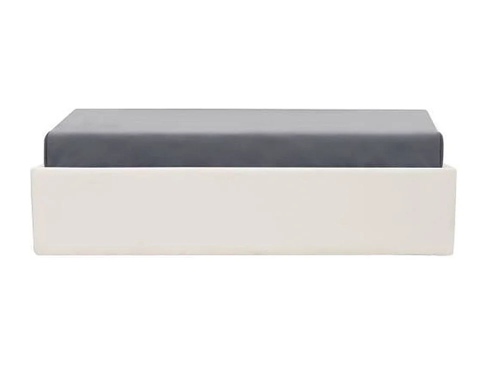 Lit coffre plateforme ECLIPSE 160 x 200 cm tissu beige