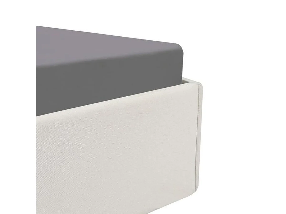 Lit coffre plateforme ECLIPSE 160 x 200 cm tissu beige