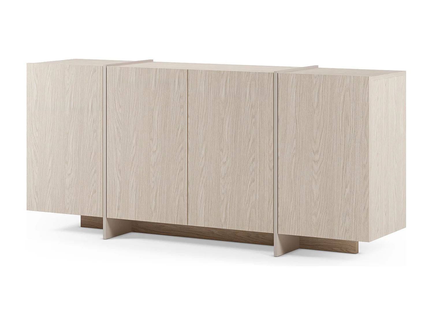 Buffet en chêne 4 portes 177x79 cm