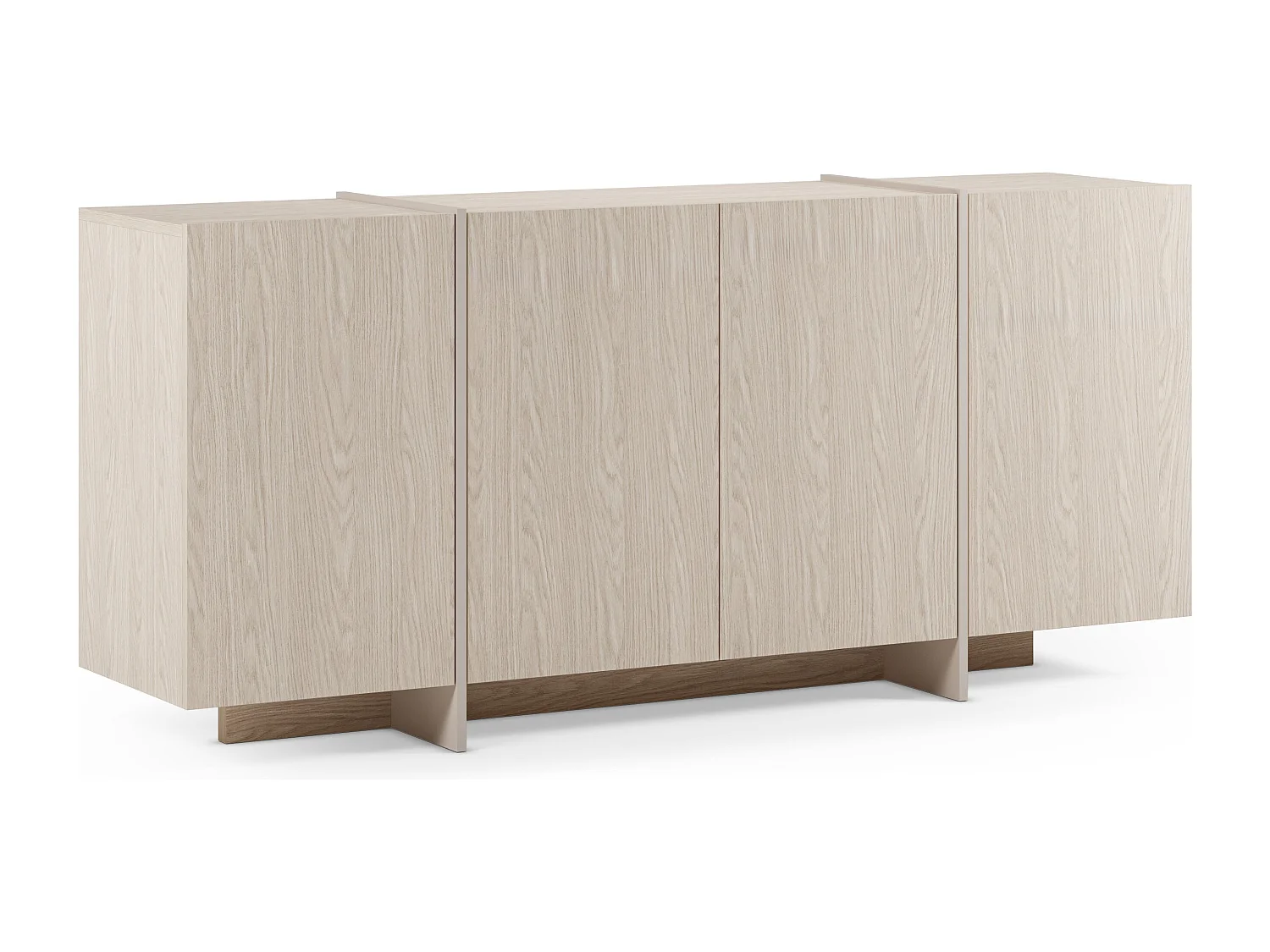 Buffet en chêne 4 portes 177x79 cm