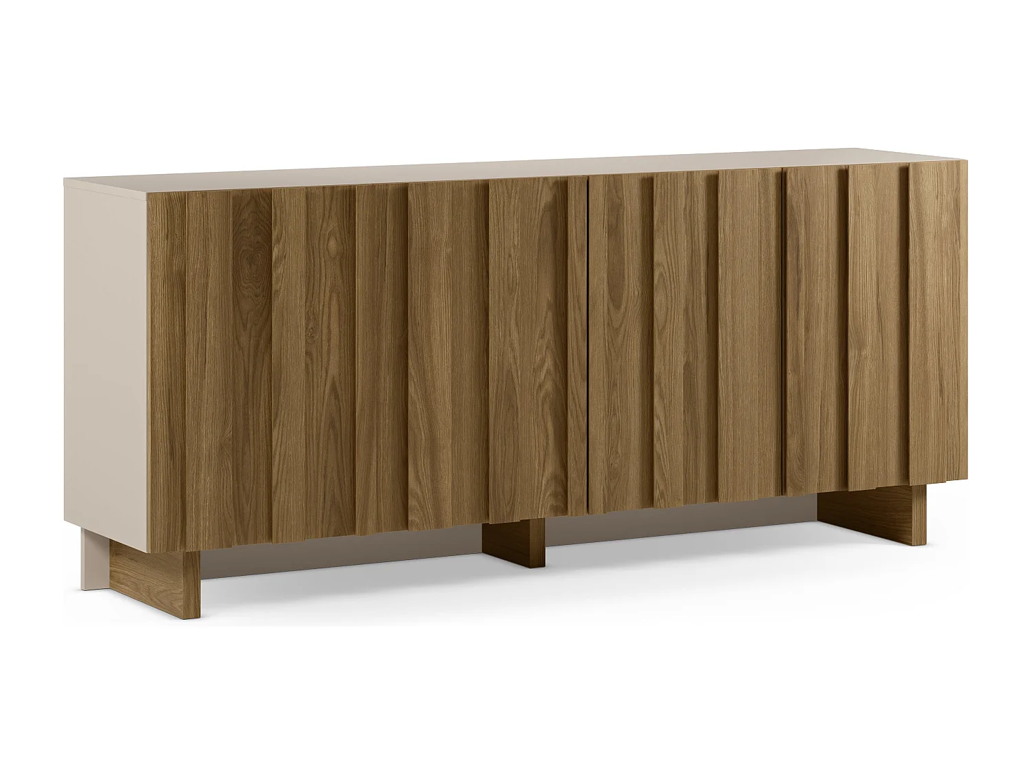 Buffet en pin 4 portes 180x78 cm