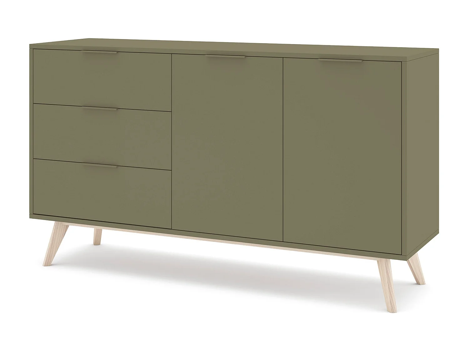 Buffet en pin 2 portes et 3 tiroirs 140x81 cm