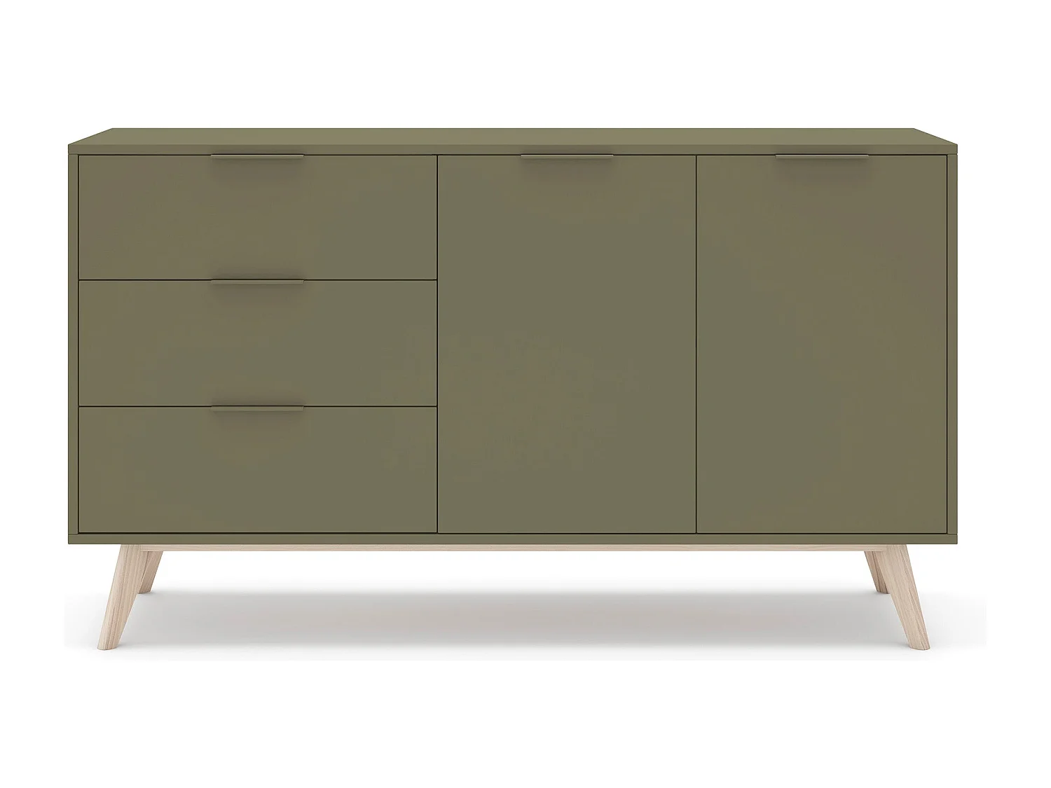 Buffet en pin 2 portes et 3 tiroirs 140x81 cm