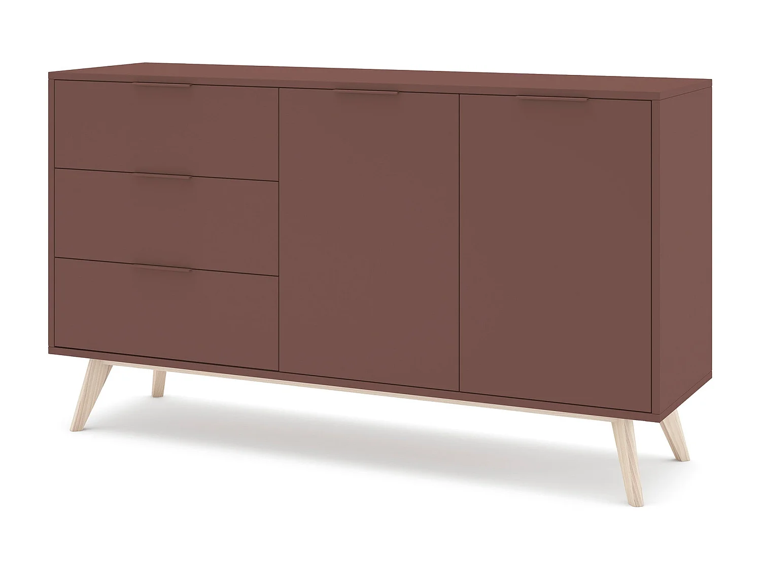 Buffet en pin 2 portes et 3 tiroirs 140x81 cm