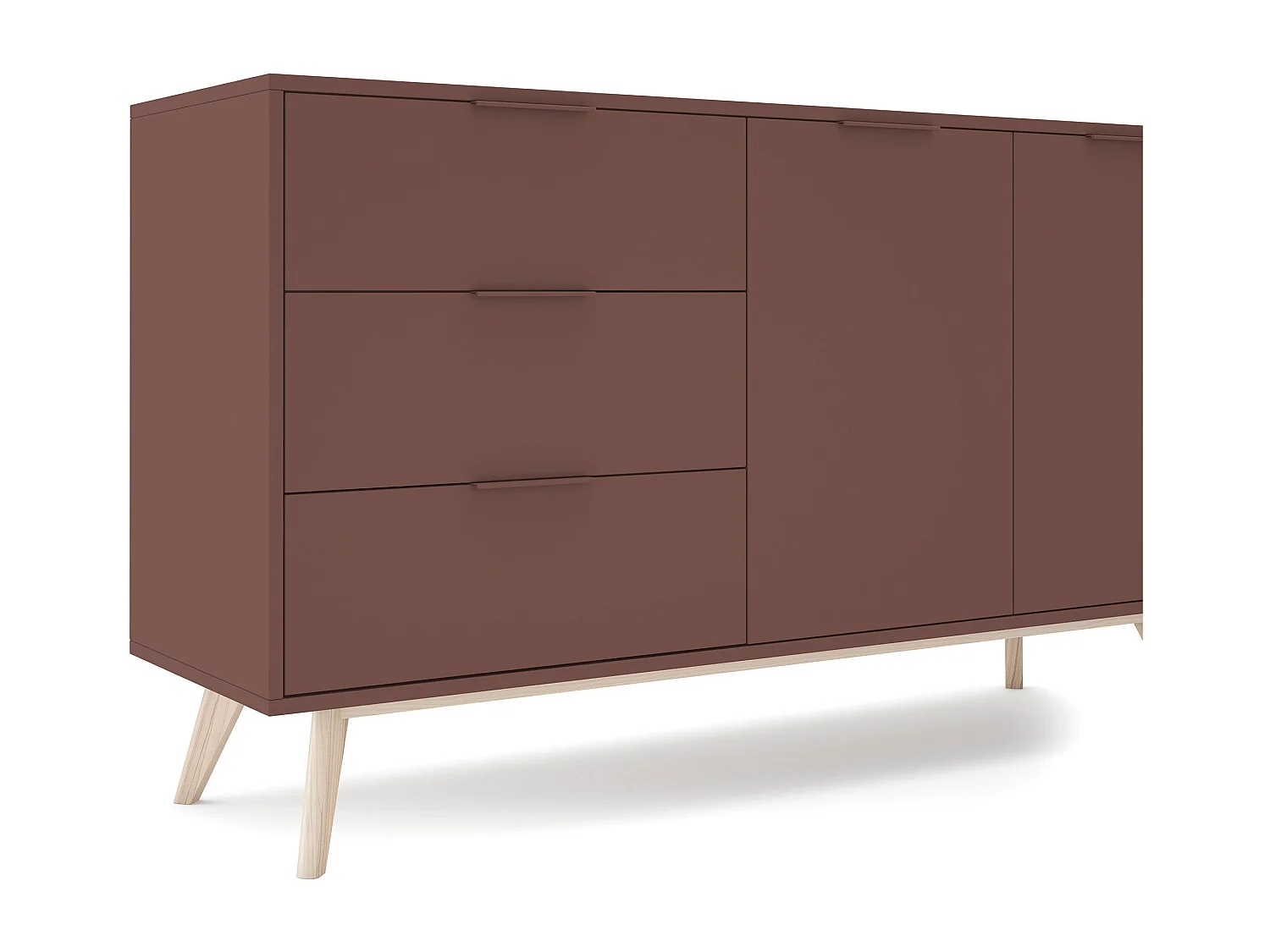Buffet en pin 2 portes et 3 tiroirs 140x81 cm