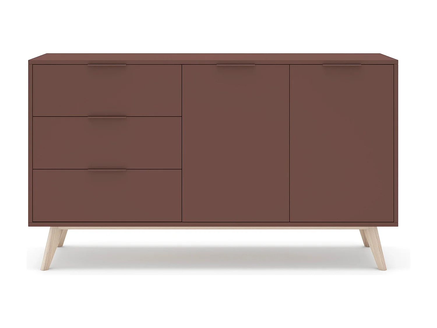 Buffet en pin 2 portes et 3 tiroirs 140x81 cm