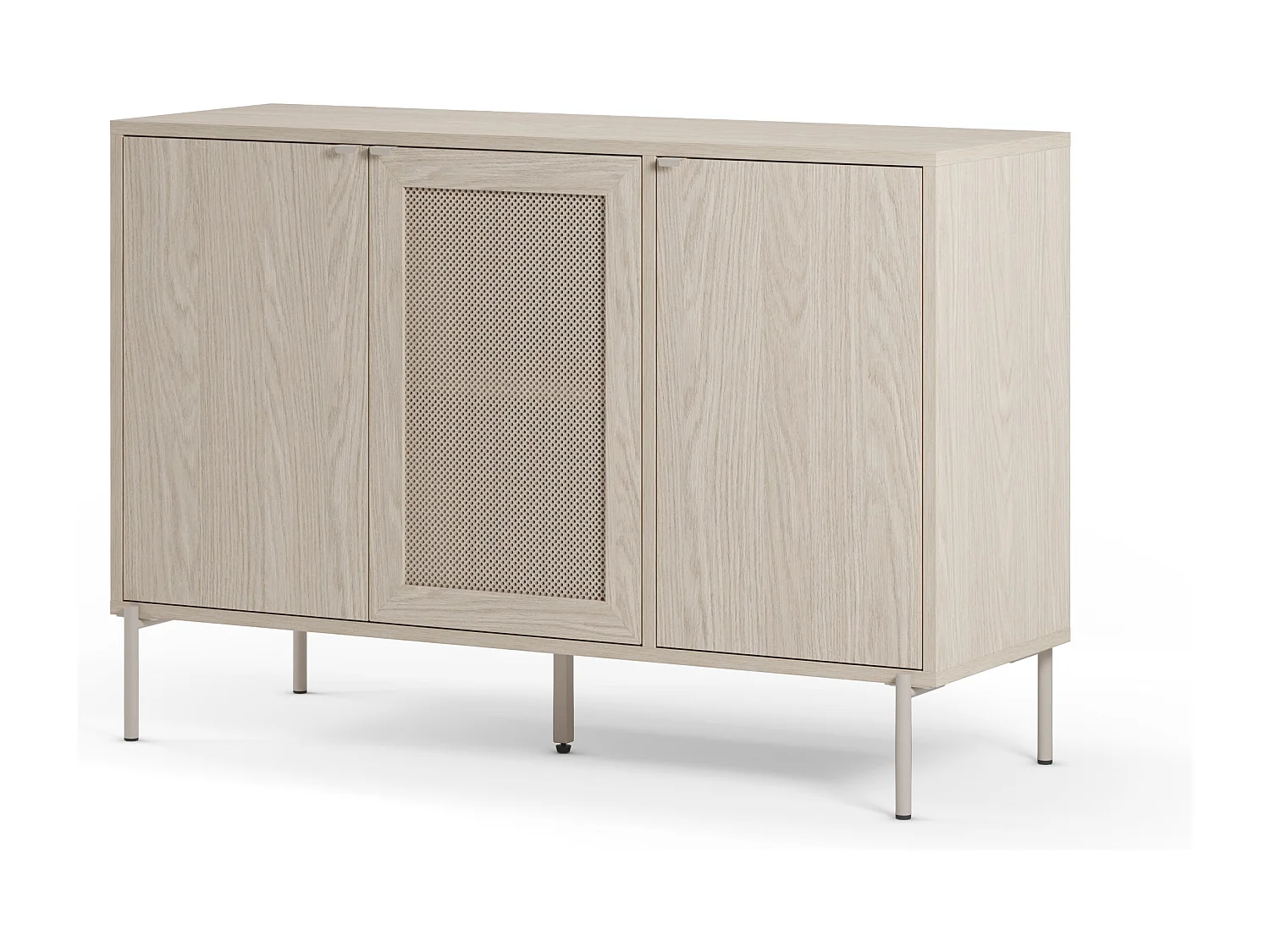 Buffet 3 portes pieds en métal 125x80 cm