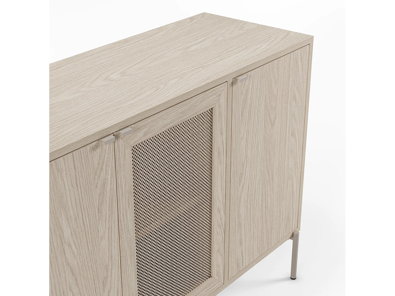 Buffet 3 portes pieds en métal 125x80 cm