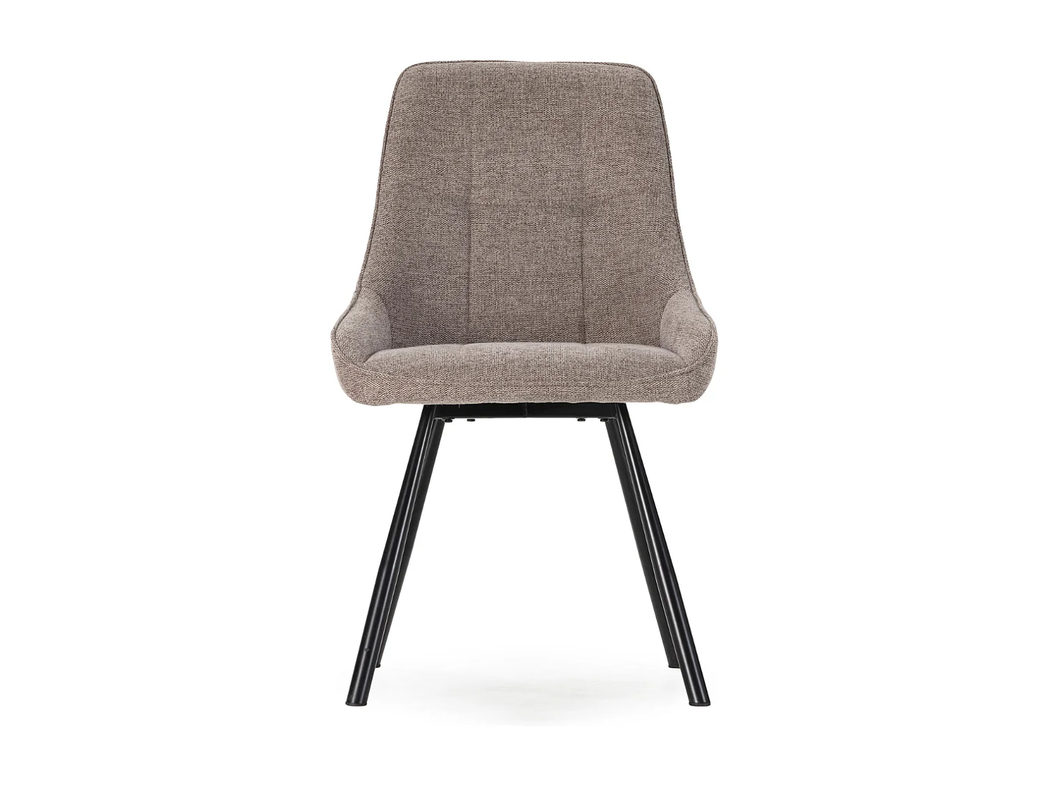 Chaises en lot de 4 en tissu avec pieds en metal H85 cm - NORY