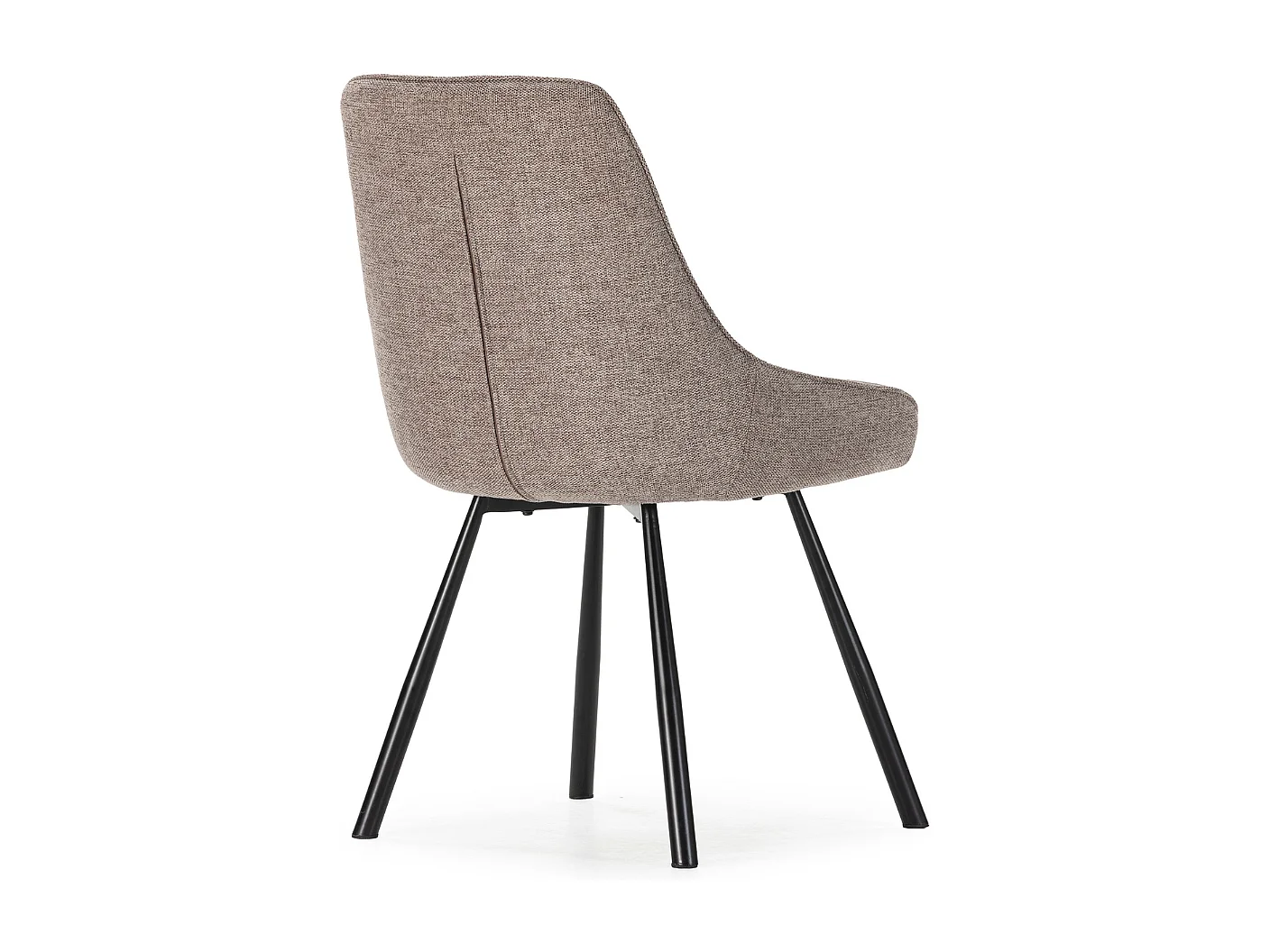 Chaises en lot de 4 en tissu avec pieds en metal H85 cm - NORY