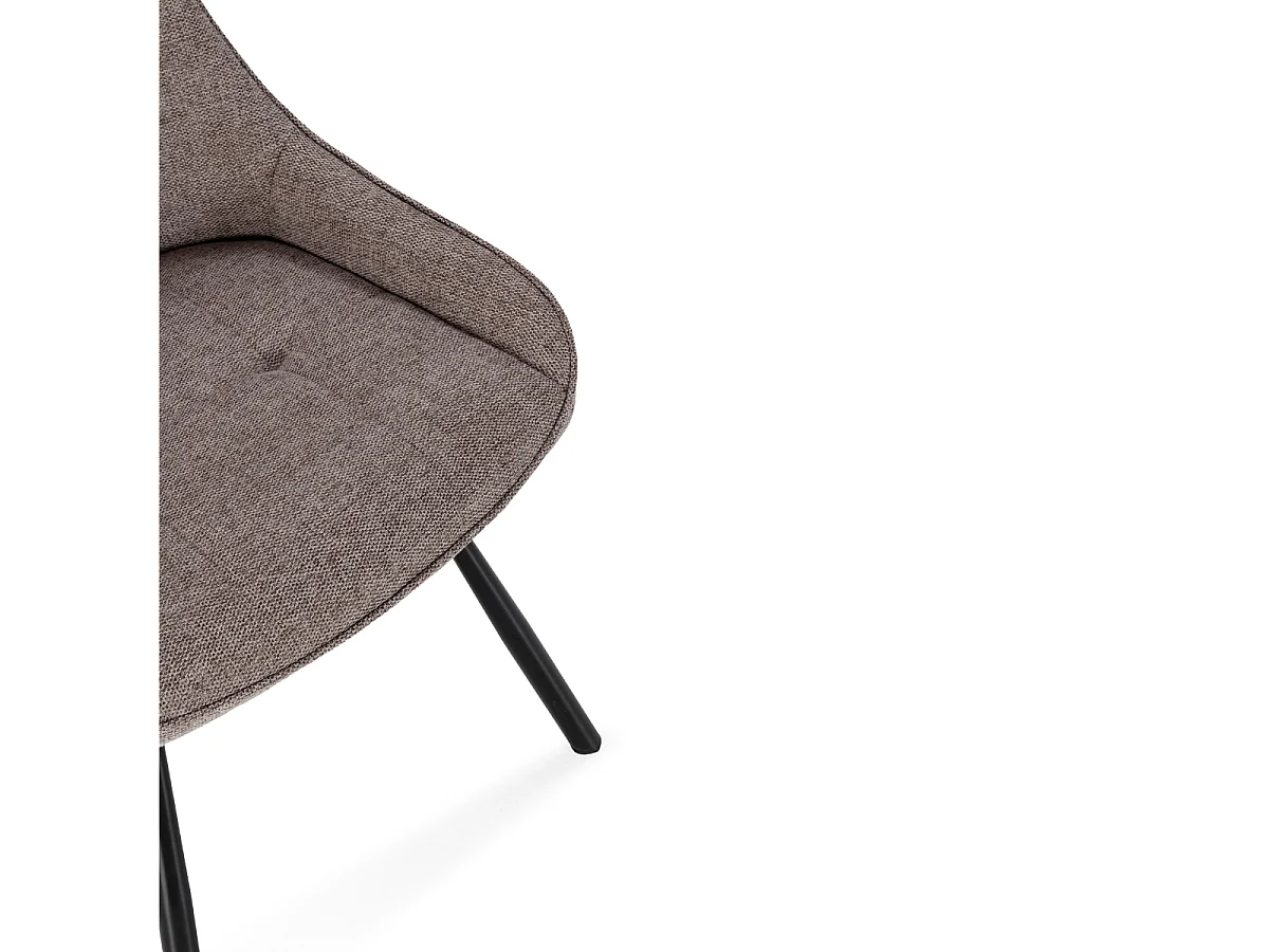 Chaises en lot de 4 en tissu avec pieds en metal H85 cm - NORY