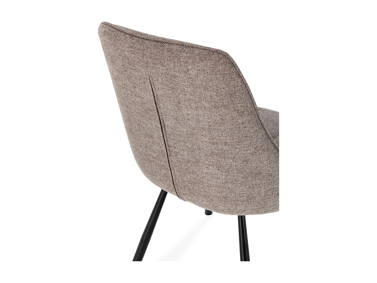 Chaises en lot de 4 en tissu avec pieds en metal H85 cm - NORY