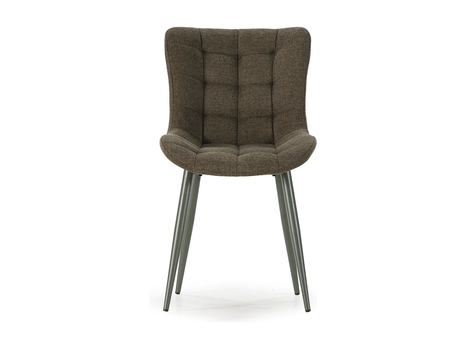 Lot de 4 Chaises en tissu matelassé avec pieds en métal H85 cm - MAË