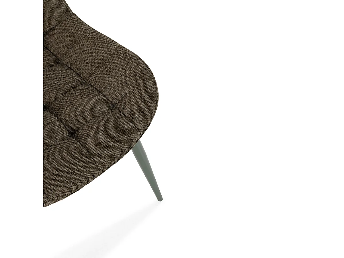 Lot de 4 Chaises en tissu matelassé avec pieds en métal H85 cm - MAË